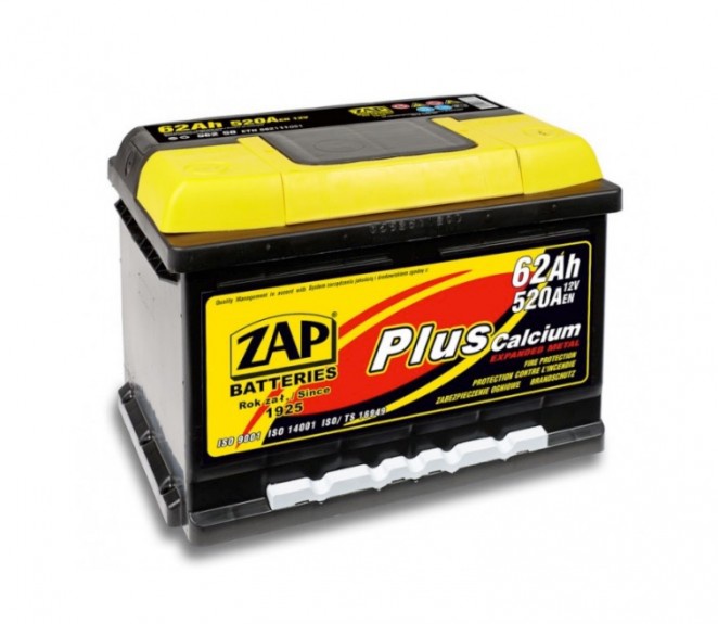 ZAP 62 Ah Plus (+ -) akumuliatorius