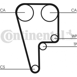 Paskirstymo diržas (CONTITECH) CT1006