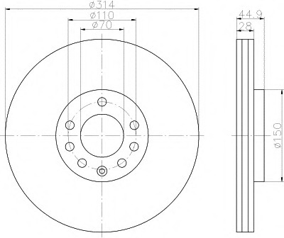 Stabdžių diskas (MINTEX) MDC1674