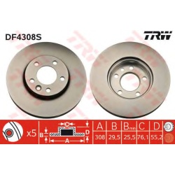 Stabdžių diskas (TRW) DF4308S