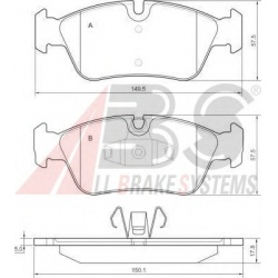 A.B.S. Stabdžių trinkelių rinkinys, diskinis stabdys