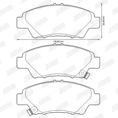 Stabdžių kaladėlės (JURID) 572637J