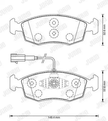 Stabdžių kaladėlės (JURID) 573367J