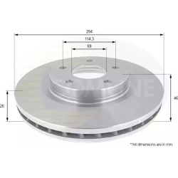 Stabdžių diskas (COMLINE) ADC2318V