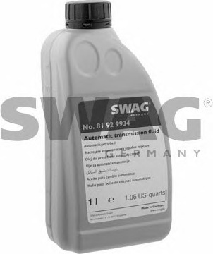Greičių dėžės alyva; alyva, automatinė pavarų dėžė 1 L (SWAG) 81 92 9934