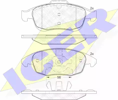 Stabdžių trinkelės Citr Berlingo /Peug Partner 08> (ICER) 181852