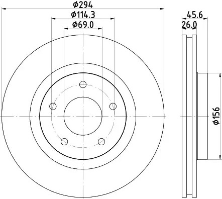 Stabdžių diskas (MINTEX) MDC2101