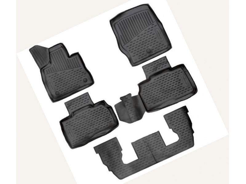 3D kilimėliai FORD Explorer 2020-> 6 seats, 5 pcs. black /L19107