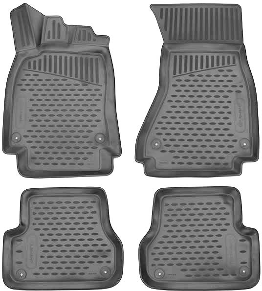 Kilimėliai 3D AUDI A6 (C7) 2012-> Avant, Allroad, 4 pcs. gray /L03018G