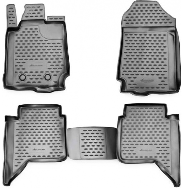 Guminiai kilimėliai 3D FORD Ranger 4 doors, 2011-> 4 pcs. /L19085G /gray