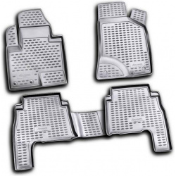 Guminiai kilimėliai 3D HYUNDAI Santa Fe 2010-2012, 4 pcs. /L27054G /gray