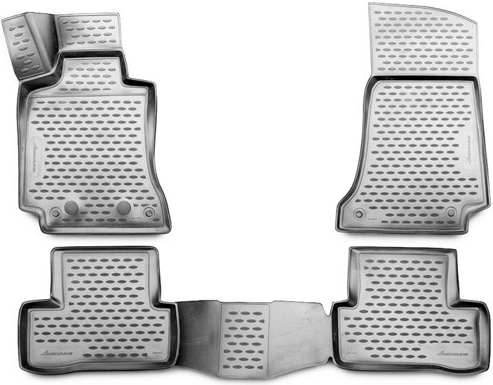 Guminiai kilimėliai 3D MERCEDES-BENZ C-Class W205 2014->, sedan, (Europe), 4 pcs. /L46008G /gray