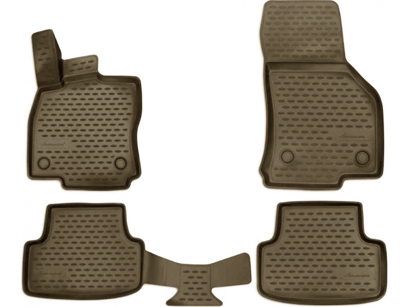Kilimėliai 3D SEAT Leon 2012-> (Typ 5F), 4 pcs. gray /L55005G