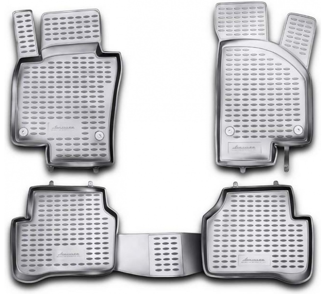 Guminiai kilimėliai 3D VW Passat B7 2011-2015, 4 pcs. /L65032G /gray