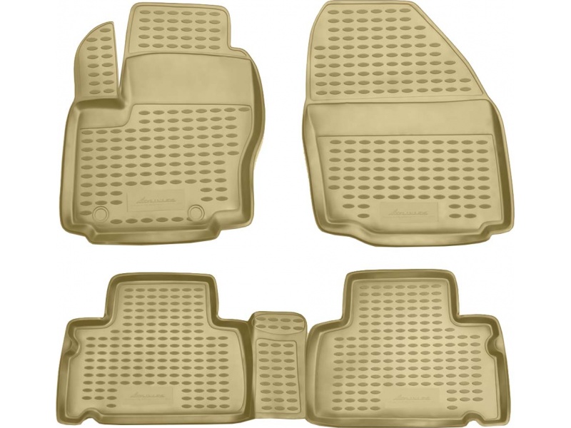 Guminiai kilimėliai 3D FORD S-MAX 2006-2015, 4 pcs. /L19088B /beige