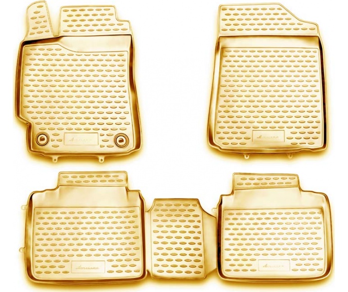 Guminiai kilimėliai 3D TOYOTA Camry 2011-2014, 2014->, 2.5L /3.5L, 4 pcs. /L62035B /beige