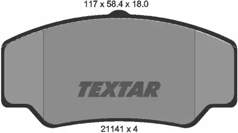 Stabdžių kaladėlės (TEXTAR) 2114103