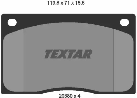 Stabdžių kaladėlės (TEXTAR) 2038001