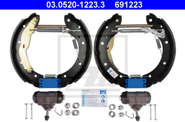 Stabdžių trinkelių komplektas (ATE) 03.0520-1223.3