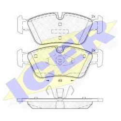 Stabdžių trinkelės BMW E81/87/90/91 05> (ICER) 181698