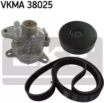 V formos rumbuotas diržas, komplektas (SKF) VKMA 38025
