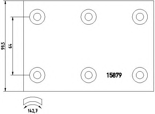 Stabdžių antdėklo rinkinys, būgninis stabdys (TEXTAR) 1587906