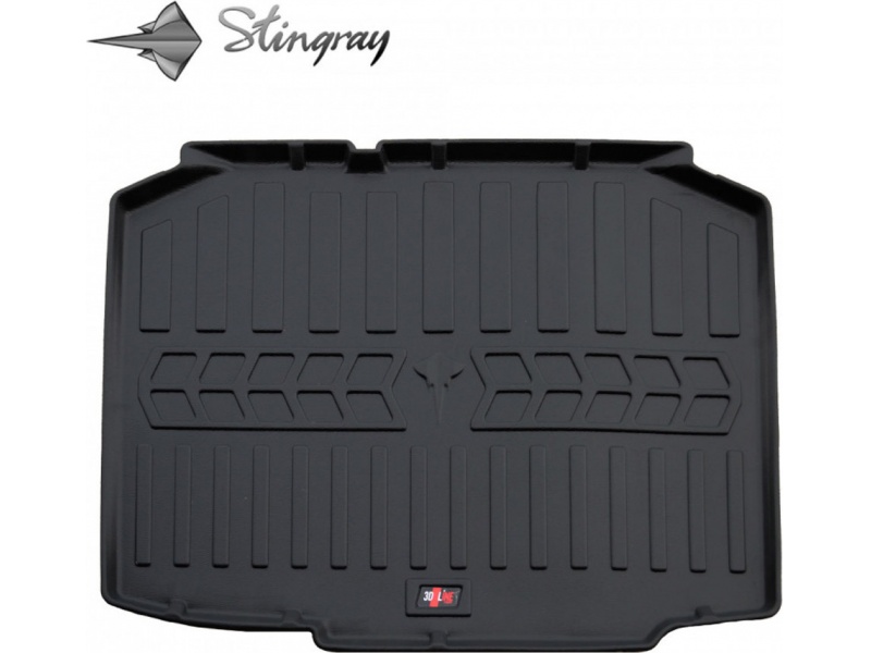 Guminis bagažinės kilimėlis SKODA Fabia II 5J 2007-2014 (hatchback) black /6020141