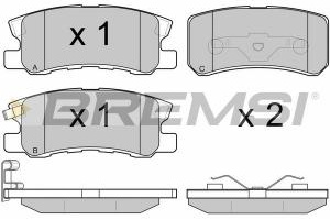 Stabdžių trinkelės Citroen C4 Aircross/C-Crosser/Mitsubishi ASX/Grandis/Lancer VIII/Outlander II/Pajero II/III/IV 1.6-3.8 00- galin. (BREMSI) BP2965