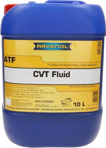 Alyva automatinei pavarų dėžei RAV ATF CVT FLUID 10L (RAVENOL) RAV ATF CVT FLUID 10L