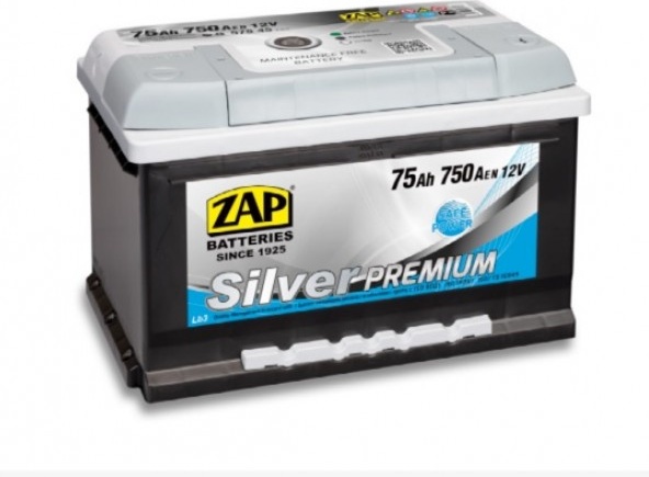 ZAP 75Ah Silver Premium akumuliatorius