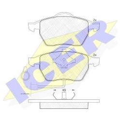 Stabdžių trinkelės A-100 91-94 /A6 94-97 (ICER) 180808