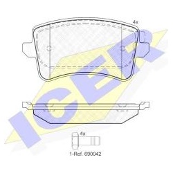 Stabdžių trinkelės Audi A4/A5/Q5 08> galinio (ICER) 181835