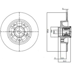Stabdžių diskas (DELPHI) BG9112RS