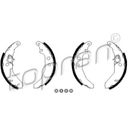 Stabdžių trinkelių komplektas (TOPRAN) 300 883