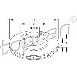Stabdžių diskas (TOPRAN) 206 121
