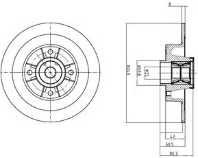 Stabdžių diskas (DELPHI) BG9028RS