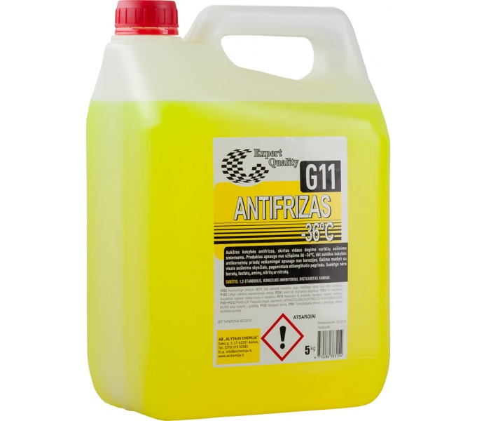 Antifrizas G11 (-36°C), 5L (ALYTAUS CHEMIJA) Antifrizas G11, 5L
