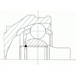 Jungčių komplektas, Pusašis - kardaninis velenas (LÖBRO) 304306