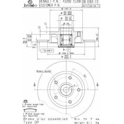 Stabdžių diskas (BREMBO) 08.B369.17