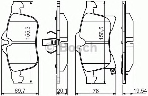 Stabdžių kaladėlės (BOSCH) 0 986 494 513