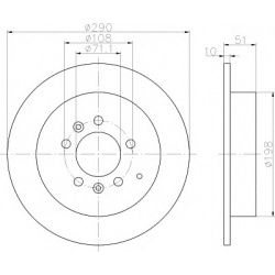 Stabdžių diskas (HELLA PAGID) 8DD 355 108-431