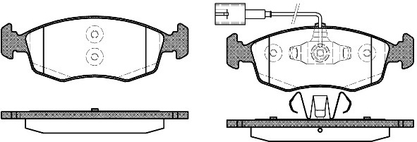 Stabdžių trinkelių rinkinys, diskinis stabdys (REMSA) 0172 52