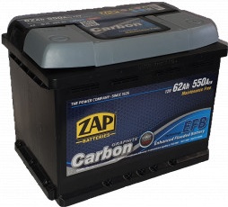 ZAP 62 Ah Carbon EFB akumuliatorius