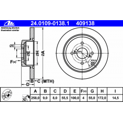Stabdžių diskas (ATE) 24.0109-0138.1