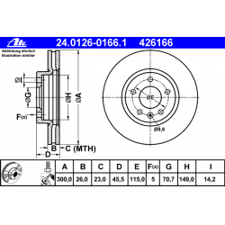 Stabdžių diskas (ATE) 24.0126-0166.1