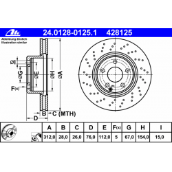 Stabdžių diskas (ATE) 24.0128-0125.1