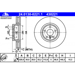 Stabdžių diskas (ATE) 24.0130-0221.1