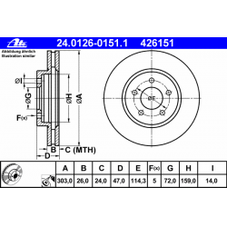 Stabdžių diskas (ATE) 24.0126-0151.1