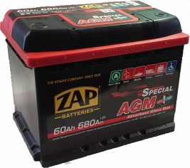 ZAP 60 Ah AGM akumuliatorius