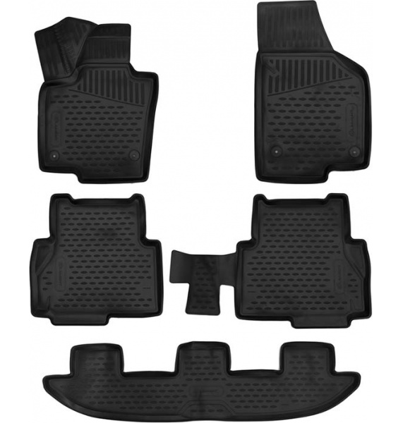 Kilimėliai 3D SEAT Alhambra, 2017->, Mk2 (7N) 5pcs black /L55008